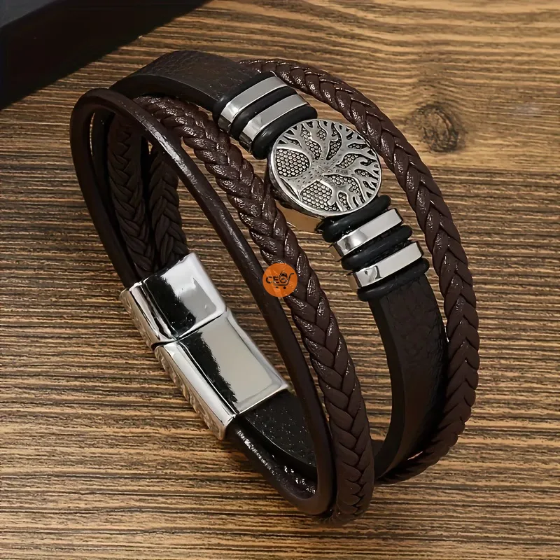 Trendy And Minimalist PU Leather Bracelet, Magnetic Clasp Bracelet