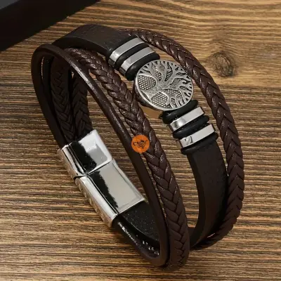 Trendy And Minimalist PU Leather Bracelet, Magnetic Clasp Bracelet